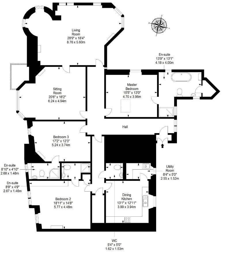 Luxury 3-Bedroom Apartment With Stunning Views At Ramsay Garden Edinburgh Luaran gambar